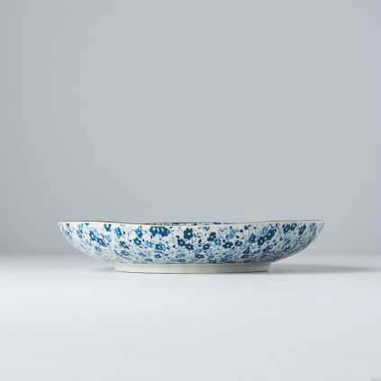 Round Plate Blue Daisy 23 cm