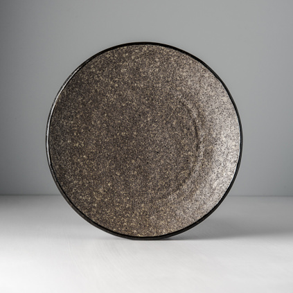 Round plate Earth Black 24 cm
