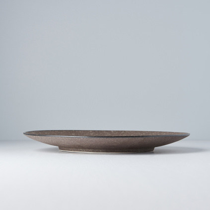 Round plate Earth Black 29 cm