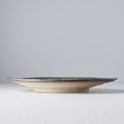 Round Plate with Patchy Edge COBALT BLUE 27 cm