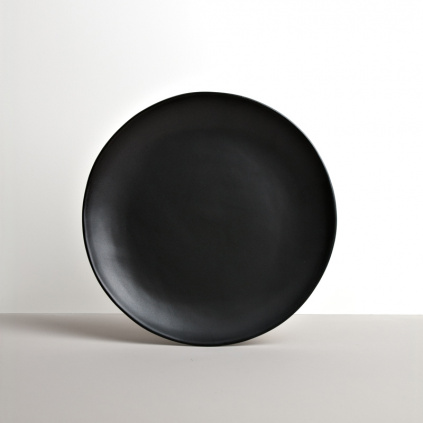 Round Plate with Patchy Edge MT black 24 cm