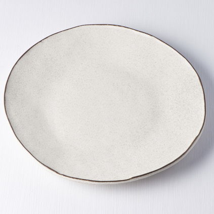 Round plate with expressive rim 26,5 cm