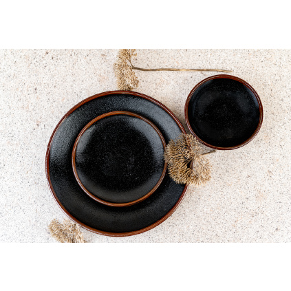 Round Plate, Tenmokku, 25 cm