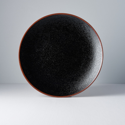 Round plate Tenmokku 29 cm