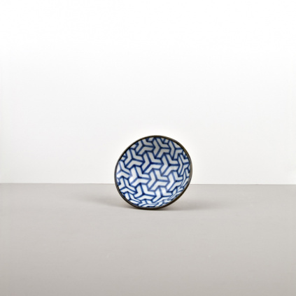 Small Bowl Herringbone, INDIGO IKAT, 11 cm