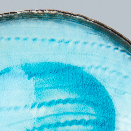Oval Plate Sky Blue 24 x 20 cm