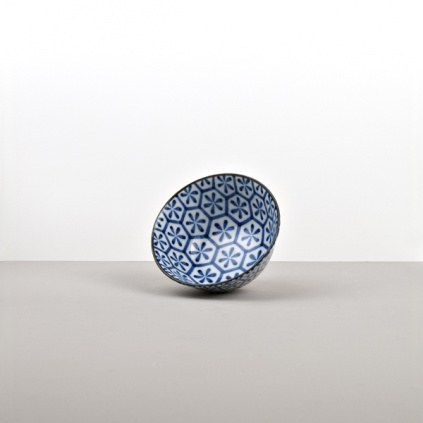 Medium bowl Hexagon Indigo Ikat 13,5 cm