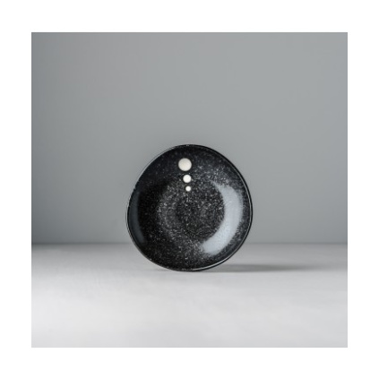 Round irregular plate White Dot 12 cm