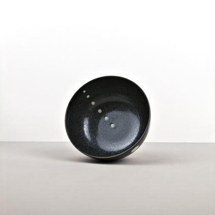 Udon deep bowl White dot 16 cm