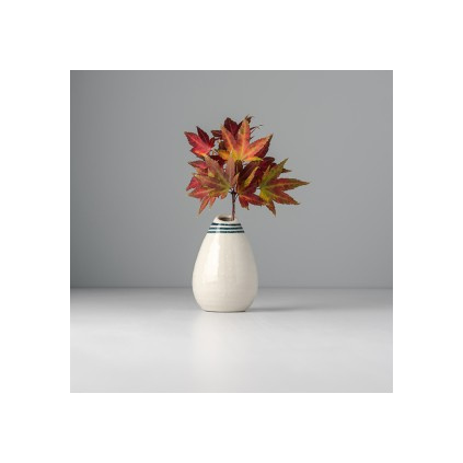 Raindrop shaped vase white 10 cm