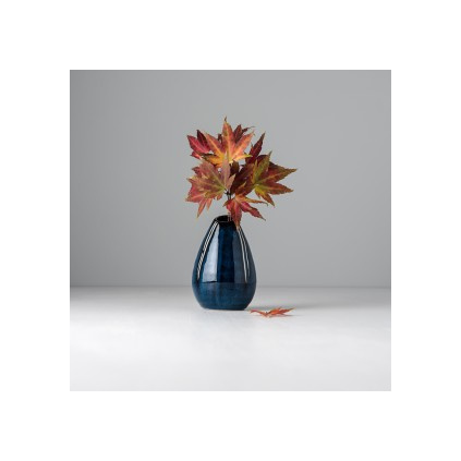 Raindrop shaped vase blue 10 cm