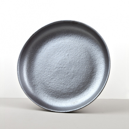 Large Flat Bowl, METEORITE, 28 x 5 cm