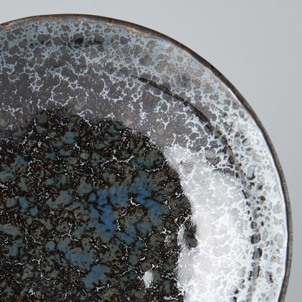 Large Flat Bowl Black Pearl 24 cm