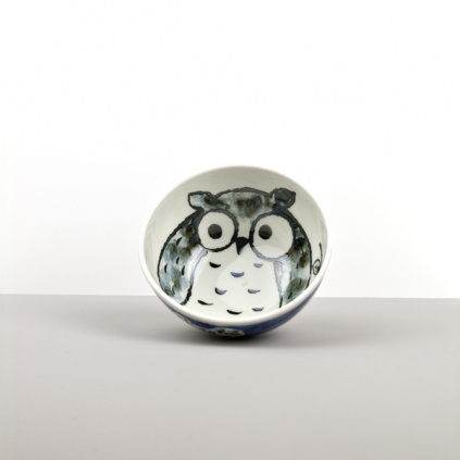Large bowl Kids Owl Design Blue
