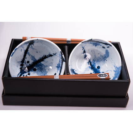 Bowl Set BLUE & WHITE Splash 13 cm