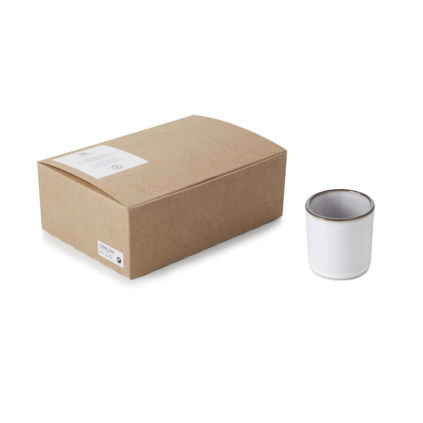 REVOL Caractere giftboxed cup 8cl, x6, White Cumulus