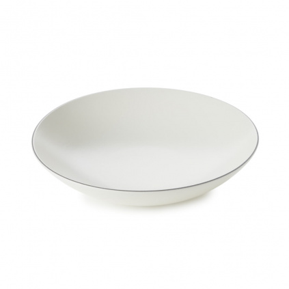 6x REVOL Equinoxe deep coupe plate 24cm, White Cotton