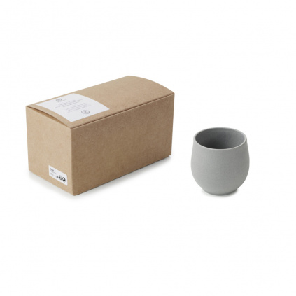 REVOL No.W giftboxed cup 20cl, x2, Matt grey Recyclay