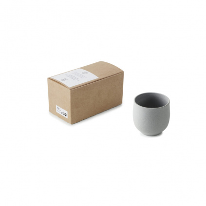 REVOL No.W giftboxed cup 8cl, x2, Matt grey Recyclay