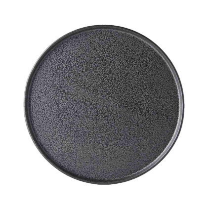Asphalt Slab Dinner Plate, High Rim, 24 cm