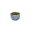 Black with Bright Blue Drip Sake Cup 50 ml