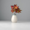 Raindrop shaped vase white 10 cm