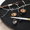 Chopsticks Rest Pebble Matt Black