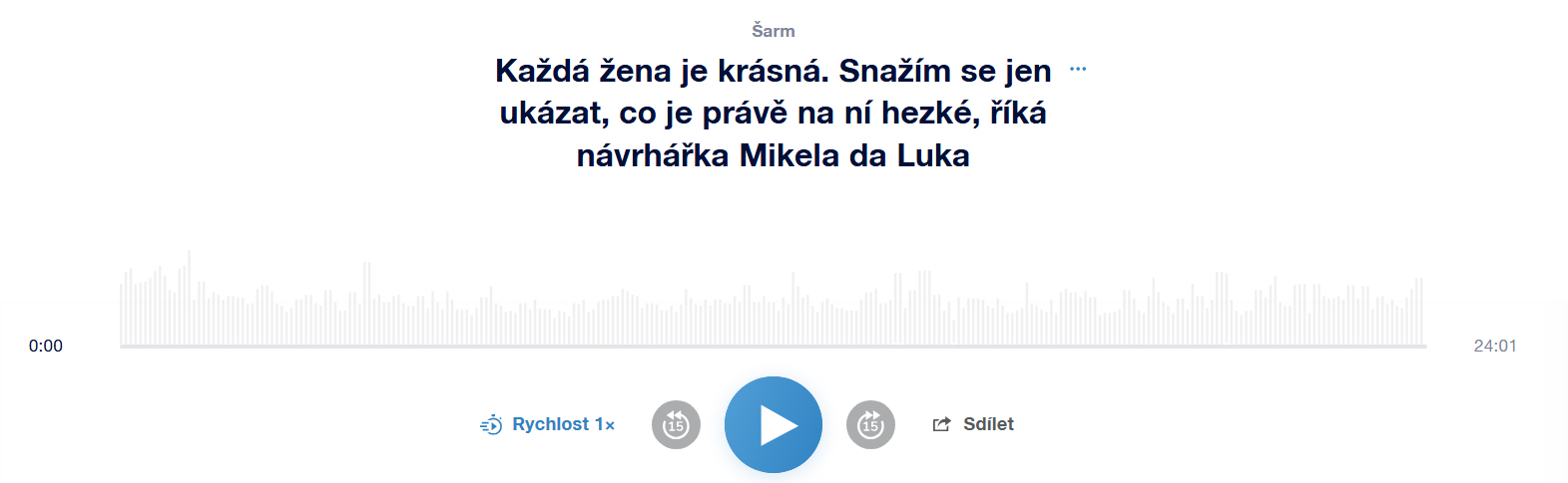 Mikela Tlustá v rozhovoru pro Český rozhlas