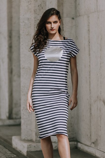 414 RsLu úpletové šaty Midi (Velikost XXXL)