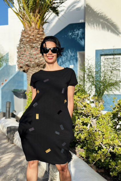 A1401 BKKL úpletové šaty (Velikost L)