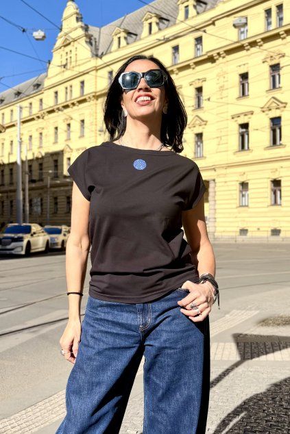 Mikela da Luka upletové triko s potiskem