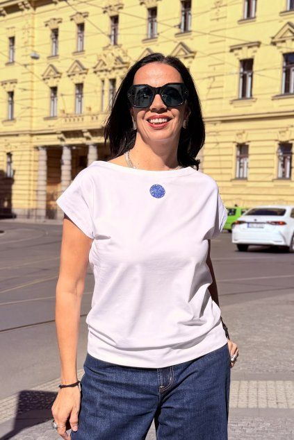 Mikela da Luka upletové triko s potiskem