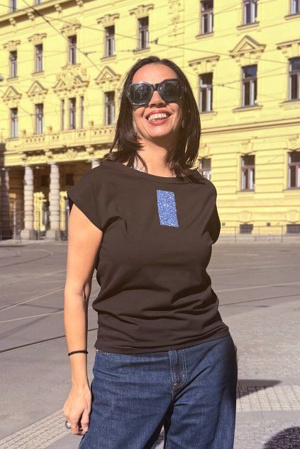 Mikela da Luka upletové triko s potiskem