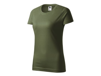 Basic tričko dámské khaki - hlavní obrázek