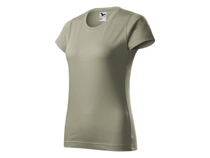 Basic tričko dámské světlá khaki - hlavní obrázek
