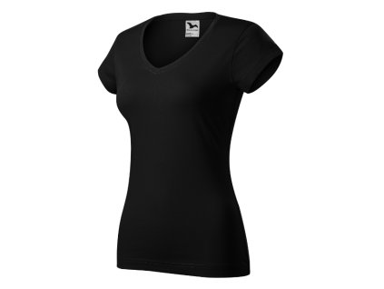 Fit V-neck tričko dámské černá - hlavní obrázek