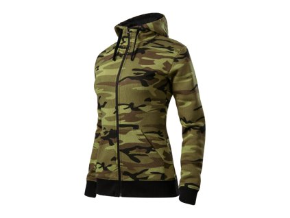 Camo Zipper mikina dámská camouflage green - hlavní obrázek