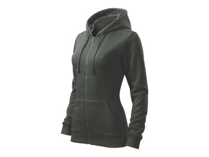 Trendy Zipper mikina dámská tmavá břidlice - hlavní obrázek