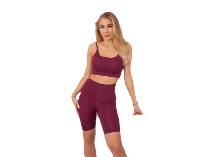 Sportovní set Top + legíny fialová - hlavní obrázek