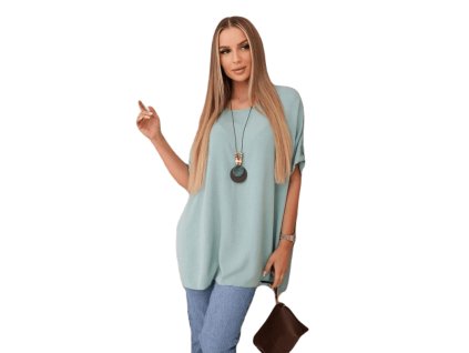 Halenka oversize s přívěskem máta - hlavní obrázek