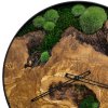 Dřevěné hodiny s mechem o průměru 50cm