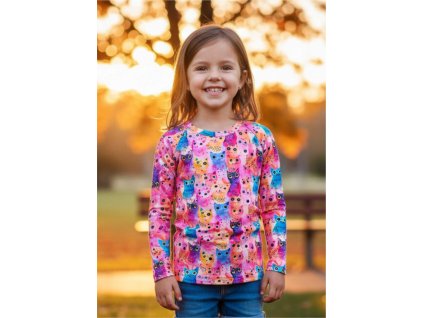 tricko DR ruzove macky