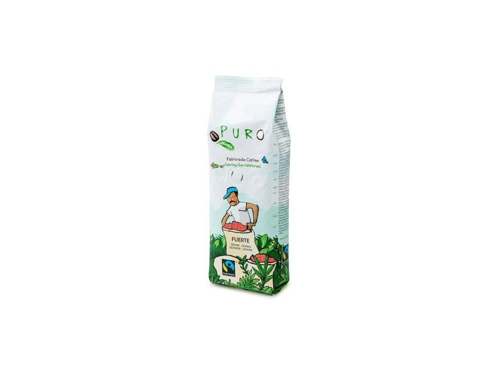 Zrnková káva Puro Fairtrade FUERTE 250g