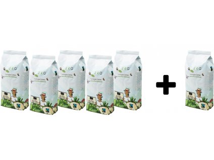 Zrnková káva Puro Fairtrade BIO organic 1kg 5+1