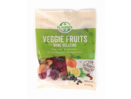 Bio veganské gumové bonbóny ovocné, 100 g