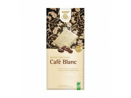 BIO bílá čokoláda s instantní kávou 100g.