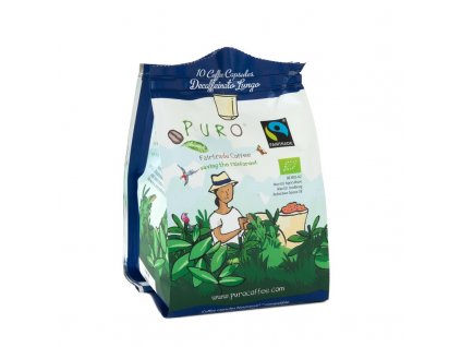 Fair Trade kapsle Puro Bio bez kofeinu (lungo) 10ks. 100 arabica