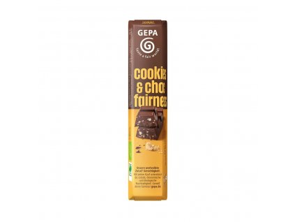 BIO hořká čokoládová tyčinka s cookies - vegan 45g