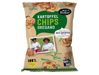 BIO bramborové lupínky červené s příchutí oregano, 40g