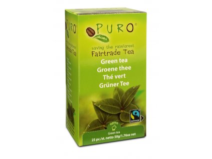 Fairtrade čaj porcovaný Puro zelený 25x2g